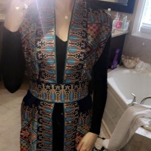 Full length belted Arabic style dress
